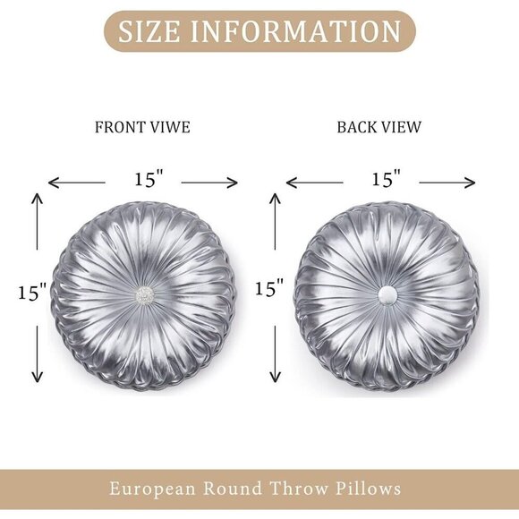 Pumpkin Handmade Metallic Throw Silver Modern Leather Decorative Pillowcases - Picture 4 of 6